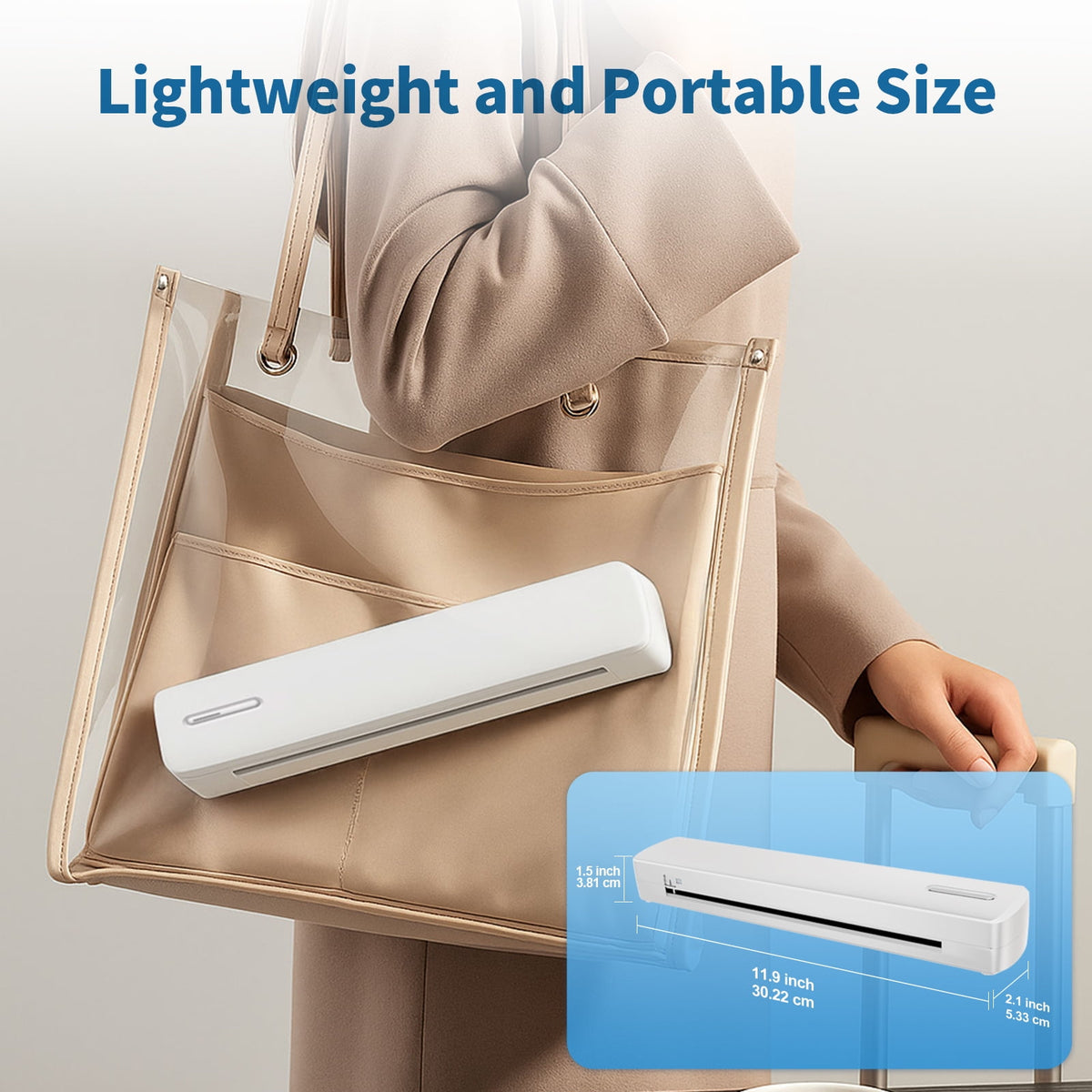 Wireless Printer, Thermal Printer, Monochrome for Travel, Mobile Office School Home, Bluetooth Printer Compatible with Ios and Android, for Phone and Laptop